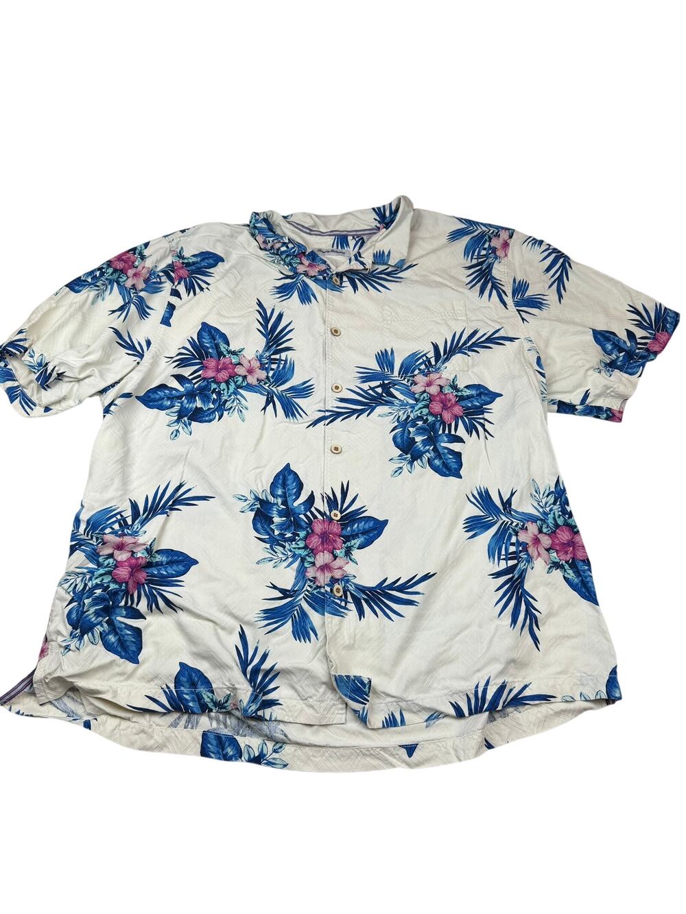 Tommy Bahama Hawaiian Shirt 2XLB Silk Floral